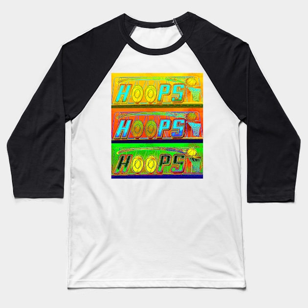 Hoops pop art Baseball T-Shirt by dltphoto